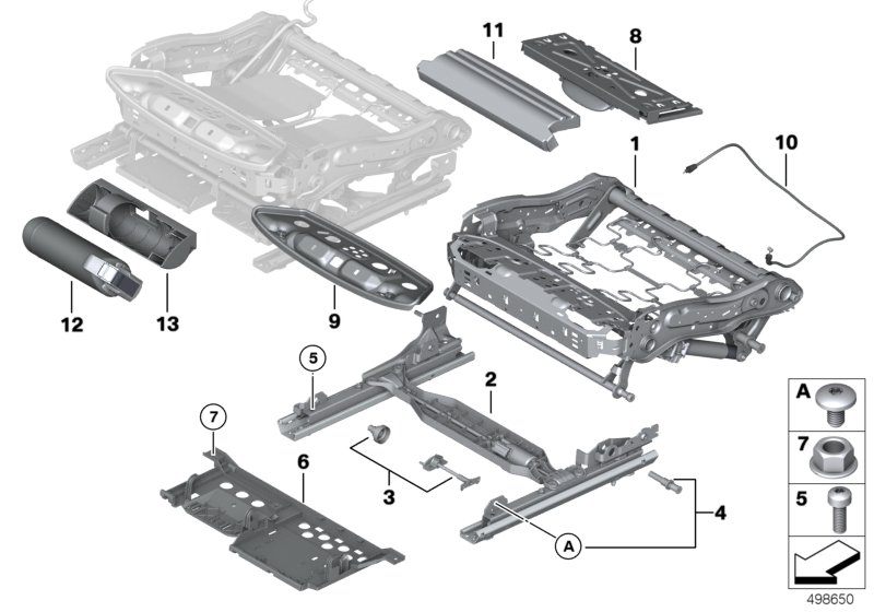 Как сложить сидения bmw f10